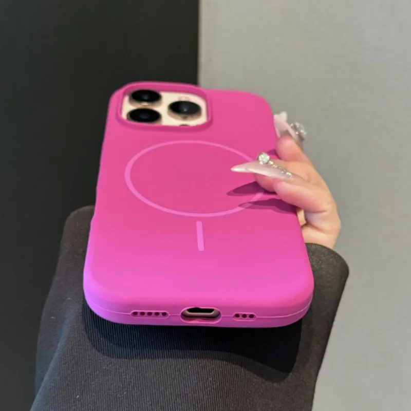 Original Liquid Silicon Magsafe Case For iPhone 17 Air 16 15 Plus 14 13 12 11 Pro Max Magnetic Wireless Charge Soft Rubber Cover - náhled 5