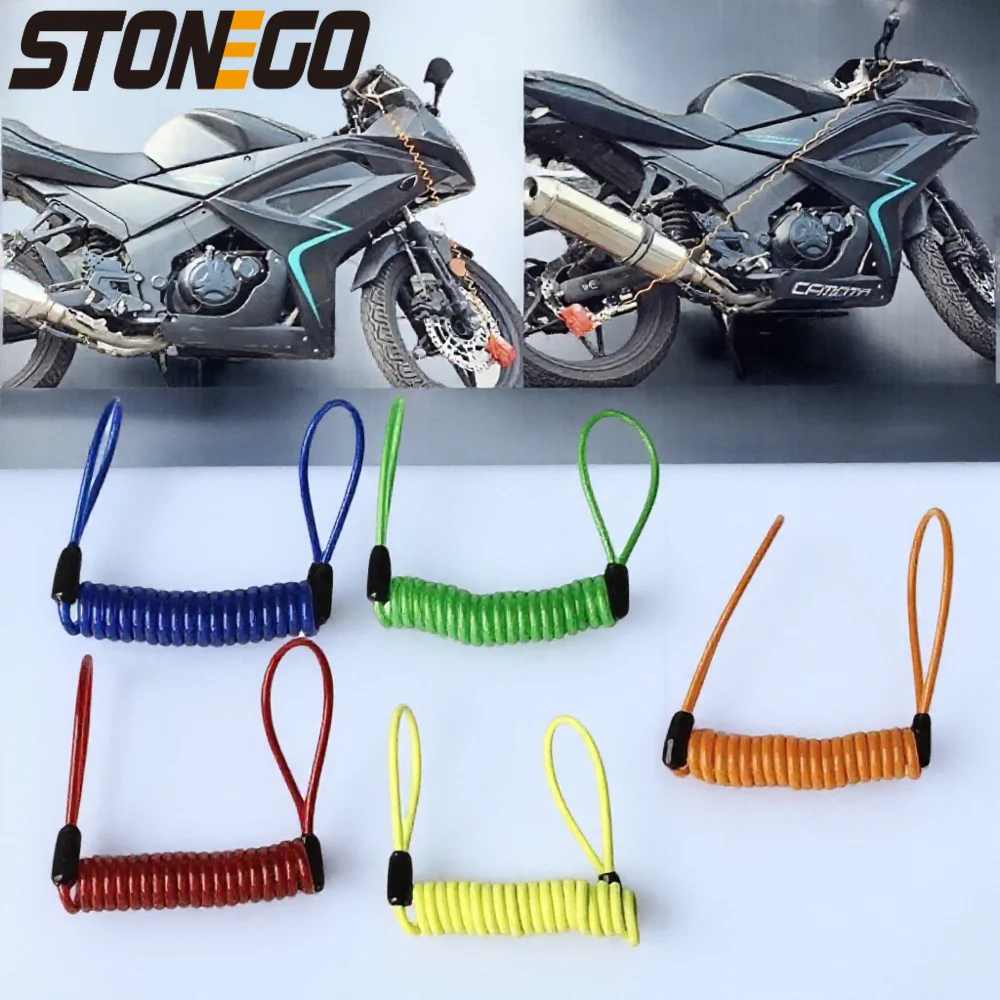 

Bike Spring Cable Lock Anti Theft Alarm Disc Lock Bicycle Security Reminder Motorcycle Theft Protection 150cm