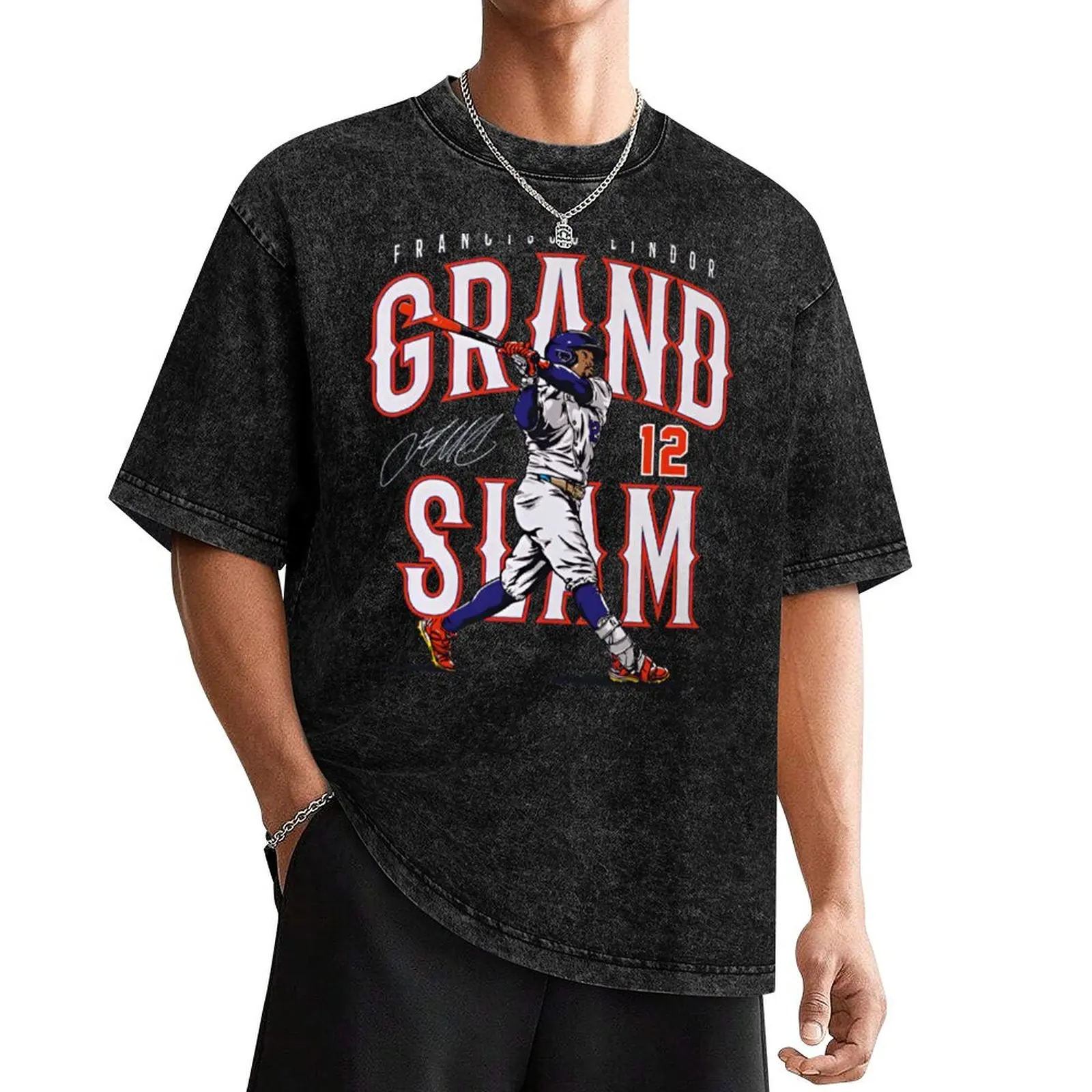 

Francisco Lindor Grand Slam T-Shirt basketball graphic tees Blouse men clothing