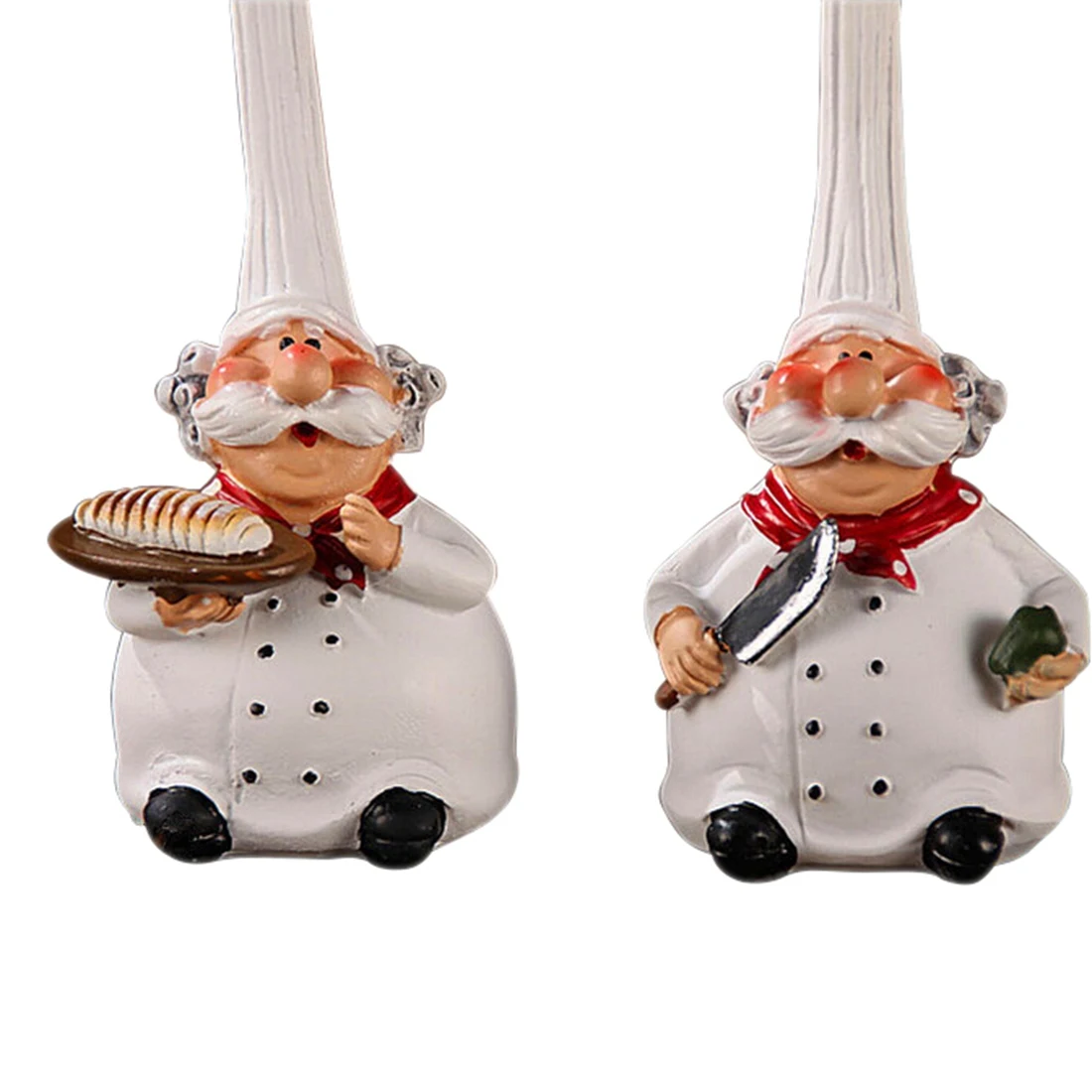 1 Pair of American Village Retro Top Hat Chef Plastic Decoration Creative Kitchen Restaurant Home Decoration Cafe