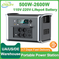 2600W Portable Power Station 2048Wh Lifepo4 Battery 500W-1800W Solar Generator UPS Energy Storage Supply Camping Campervan RV