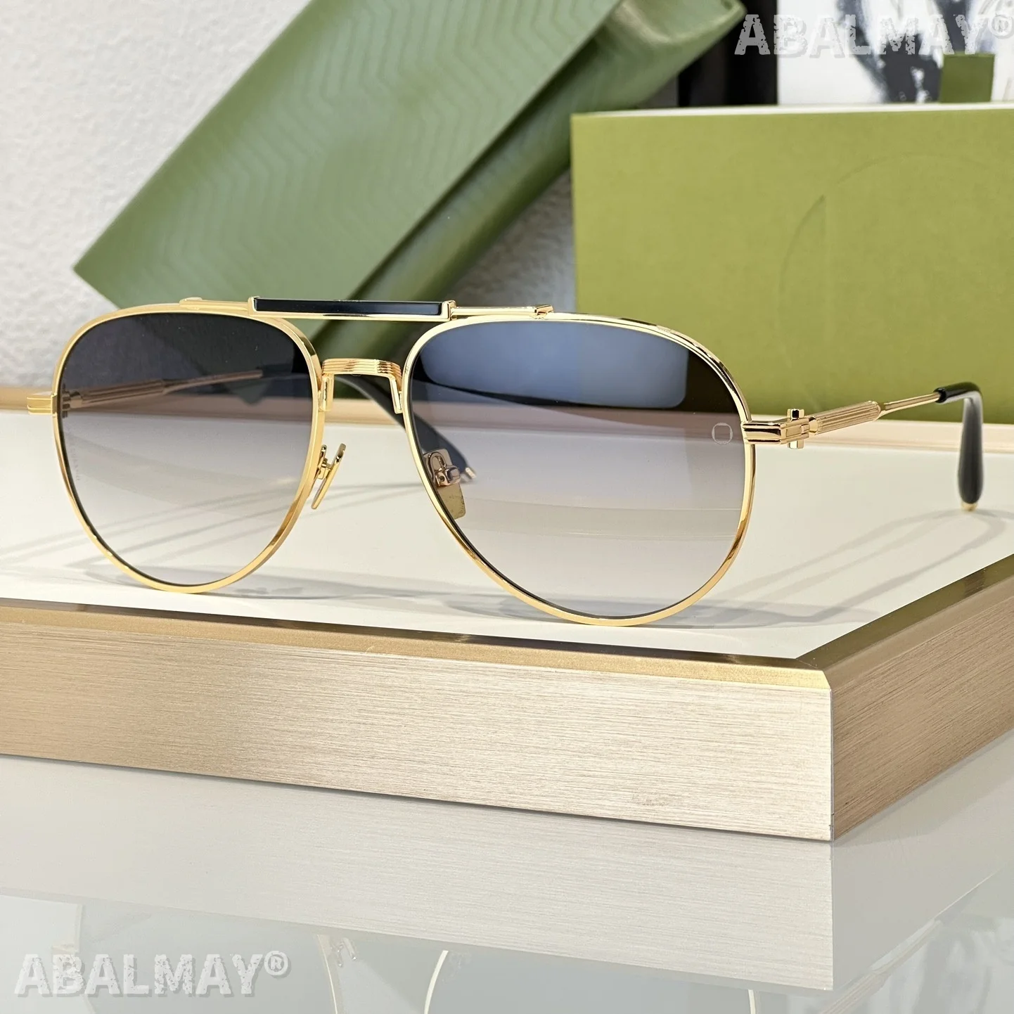 

Top High Quality Sunglasses for Men and Women AKS-202B-59 CAT3 Style UV400 Retro Fashion Special Design Sun Glasses with box