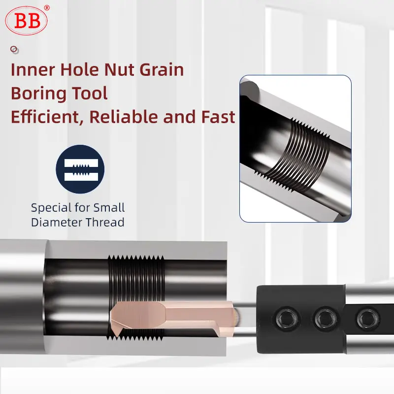 Imagem -03 - Mir Mirs tr Thread Boring Cutter Auto Lath Turning Mill Usinagem Interna Cnc para Aço Metálico 55 60 Graus 0.8 Mm10 mm bb
