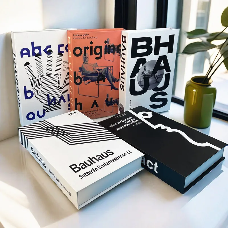 Bauhaus Geometrischer Farbblock Fake Book Aufbewahrungsbox Abstrakte dekorative Bücher Matisse Boho Couchtisch Bücher Schlafzimmer Home Decor