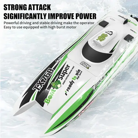TX768 브러시리스 RC 보트, 완전 비례, 고속 제트 스피드보트, 물 냉각, 방수 RC 선박 장난감, 30 km/h, 2.4G