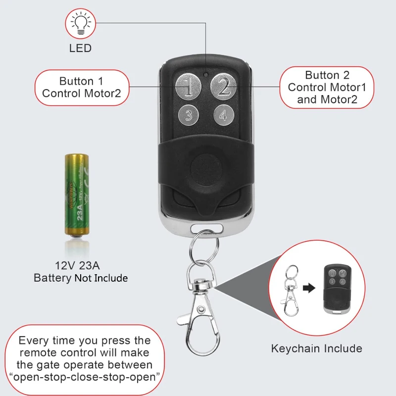 Gate Opener Remote Control Transmitter Only Works For GALO Series Automatic Door Opening