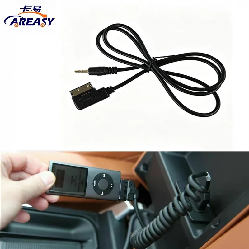 

For Land Rover Interface Audio Coiled Ipod Cable Lead Adapter Connect For iPod iPhone For Jaguar XF Range Sport Car Accessories