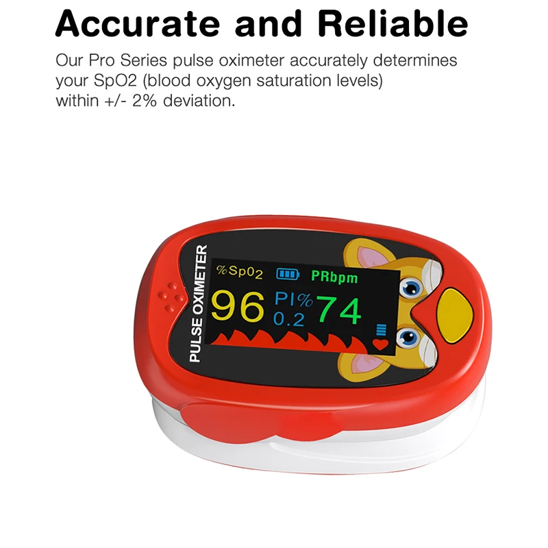 Rechargeable Finger Pulse Oximeter Blood Oxygen Finger Monitor Saturation Meter Heart Rate Monitor Child Baby Pulse Oximetro view 4