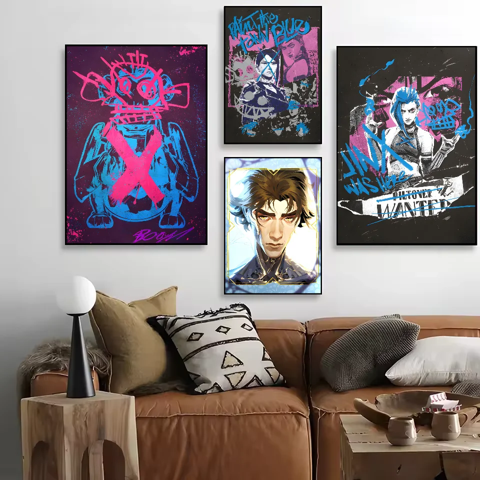 الكرتون أنيمي لعبة غامض J-Jinx الرئيسية ملصق فني HD الفن لزجة جدار مقاوم للماء غرفة المعيشة المنزلي غرفة نوم بار الديكور الجمالي