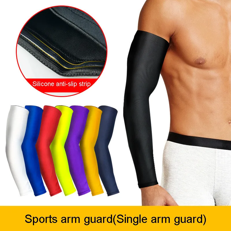 1 Stuks Anti-Zonnebrand Arm Mouw Snelle Droge Sport Basketbal Mouw Zachte Arm Warmer Elastische Uv Hand Mouw Arm Cover Handwarmer 2xl