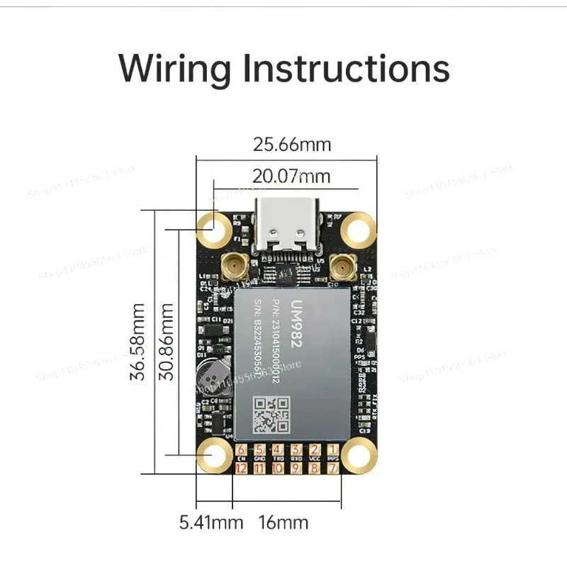 UM980/UM960 High-Precision GNSS RTK Board, Base Station OEM Development Kit, Replaceable with ZED-F9P