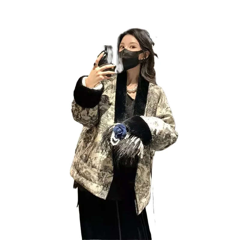 This Year's Popular Beautiful New Chinese Style Women's Clothing Cotton Clothes Padded Jackets Autumn  Winter Models New Models