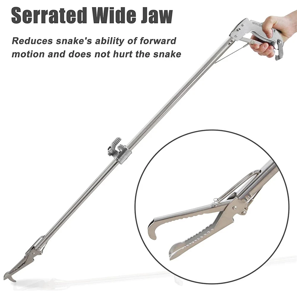 Professional folding rattlesnakes, snake tongs, snake sticks, serrated wide jaws, grab processing tools