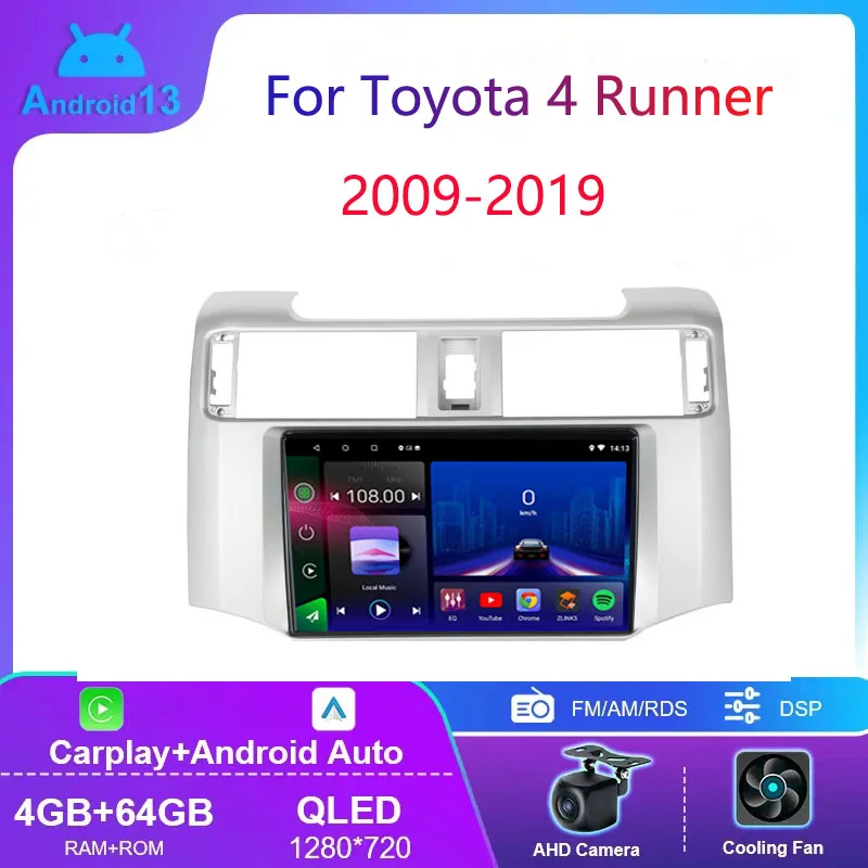 

9inch Android13 Car radio For Toyota 4Runner 2009-2019 4 Runner Multimedia Video Player GPS Navi Stereo 4G WIFI Carplay 2din