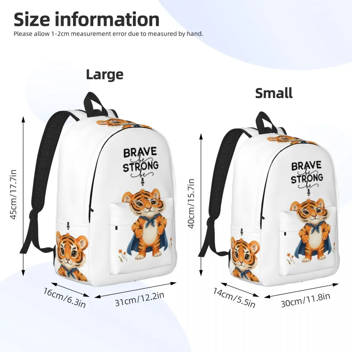 Brave Lion Backpack Student BookBag Children School Bag Laptop Shoulder Bags for Men Women