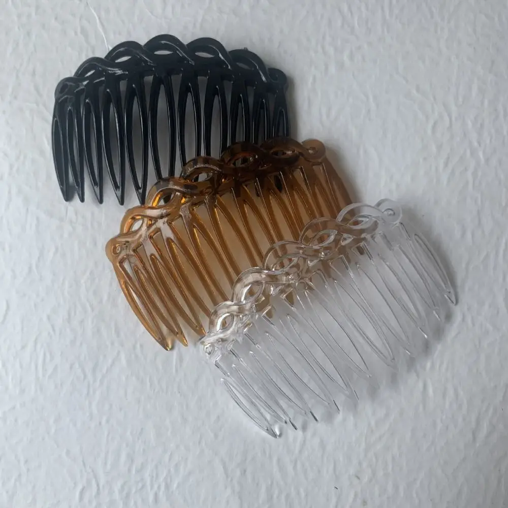 11 Teeth Simple Hair Clip Combs Straight Teeth Plastic Inserted Combs Versatile French Hair Accessories Bridal Wedding