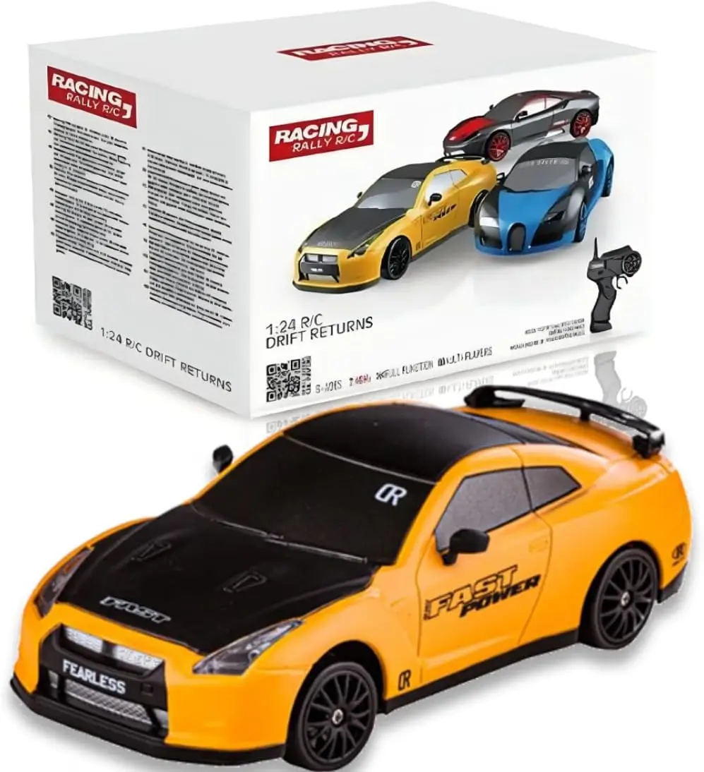 1:24 RC Racing Cars รีโมทคอนโทรลความเร็วสูง 2.4G รถมินิ 4WD ขนาดเต็มการแข่งขันรถแข่งของเล่นเด็ก