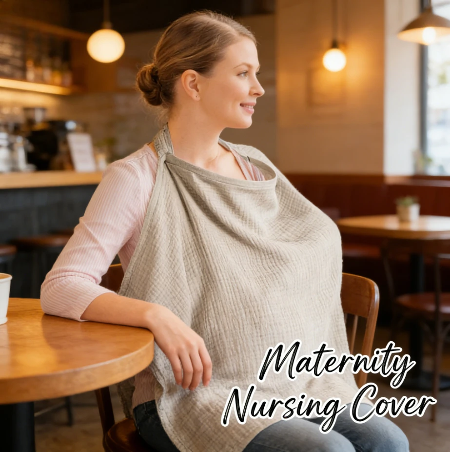 

Многофункциональное дышащее муслиновое покрывало для кормления 2026: шарф-накидка для защиты от посторонних глаз, для использования на улице и дома