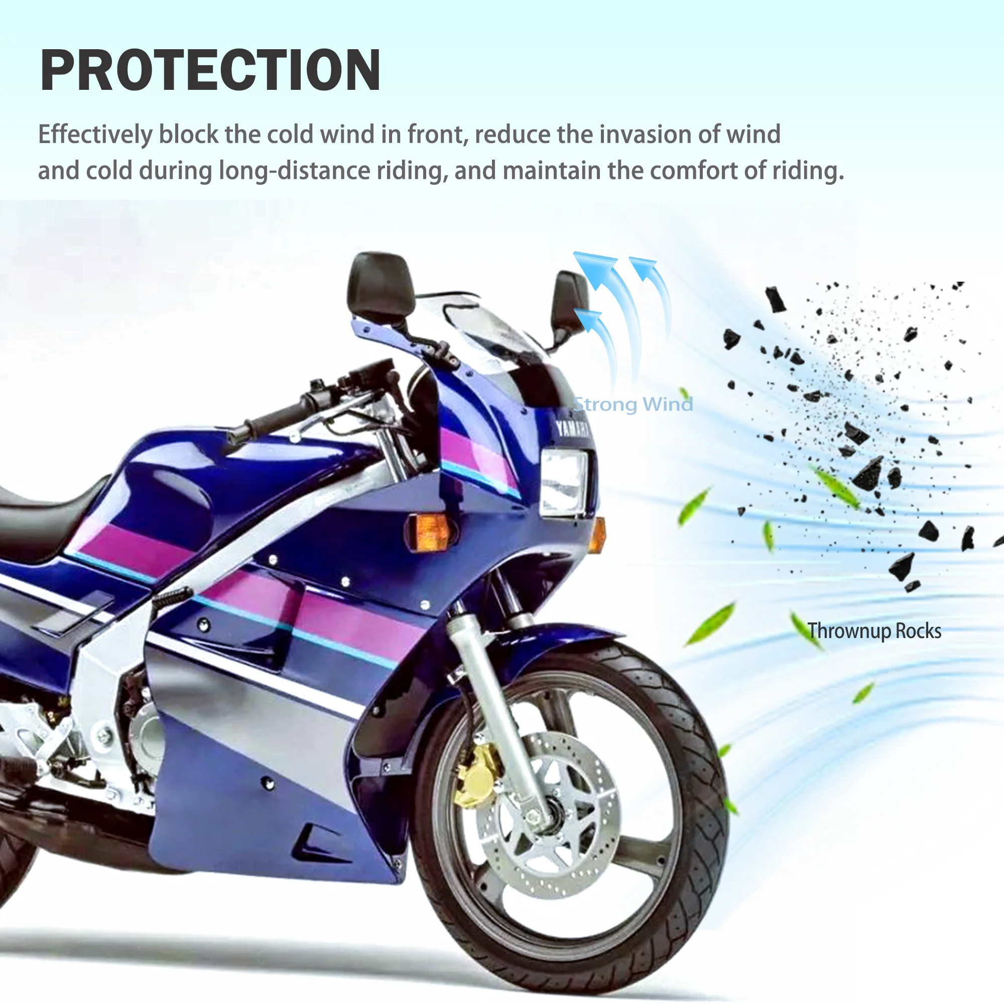 صالح لياماها TZR125 الزجاج الأمامي حاجز الرياح 1987 1988 1989 1990 1991 1992 TZR 125 87 88 89 90 91 92 الأسود للدراجات النارية الزجاج الأمامي