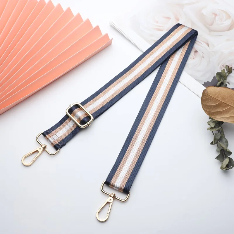 Shoulder Bag Strap Widening Adjustable Colourful Stripe Pattern Women Crossbody DIY Thickening Fashion Nylon New Bag Belt Strap