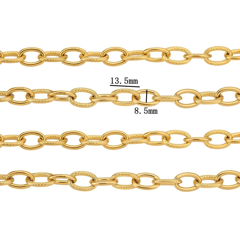1 Meter Stainless Steel Large Heavy Chunky Hip Hop Punk Link Gold Color Chains DIY Jewelry Materials Handmade Necklace Bracelet