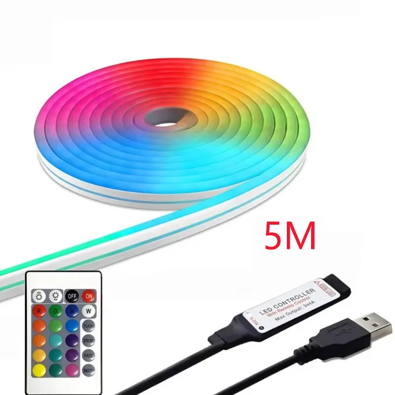 LED Strip Light Switch Dimmable 5V Neon/2835 USB Flexible Light LED Tape Ribbon Light For Mirror Cabinet Stair Decor Lighting