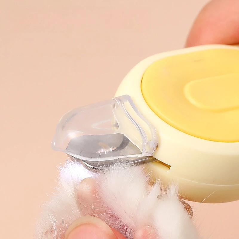 1pcs LED Light Pet Nail Clipper with File Anti-cut Bloodline Anti-splash Trimmer Safe Grooming Tool for Cat Kitten Precise Claw