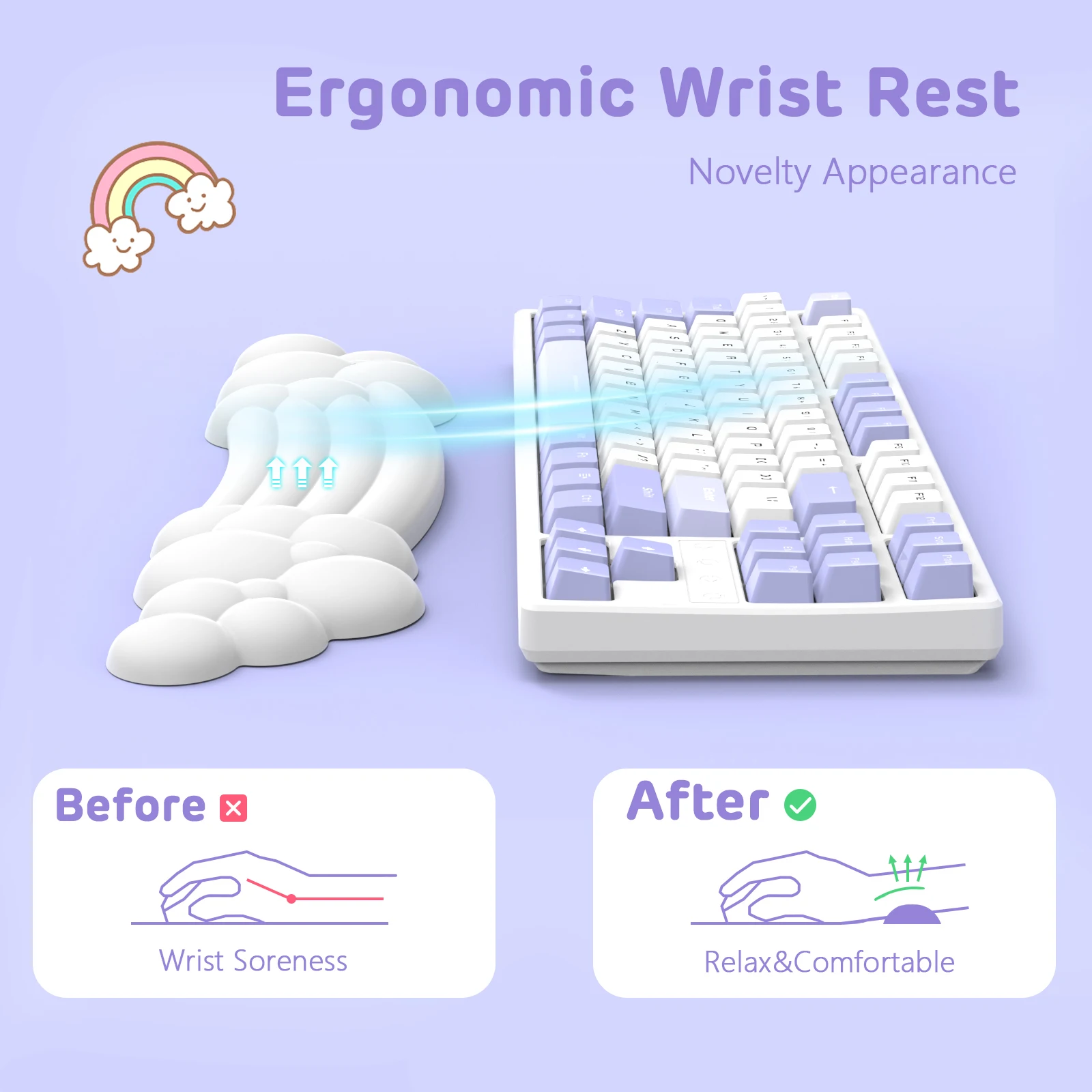 Cloud Keyboard Wrist Rest Pad  - Laptop Accessories For Wrist Support recension och pris