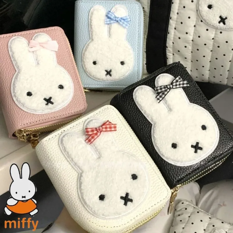 

Sweet Miffy Rabbit Cute Creative Cartoon Pattern Men's New Simple Fashion Portable Anti-Demagnetization Multi-Card Coin Wallet