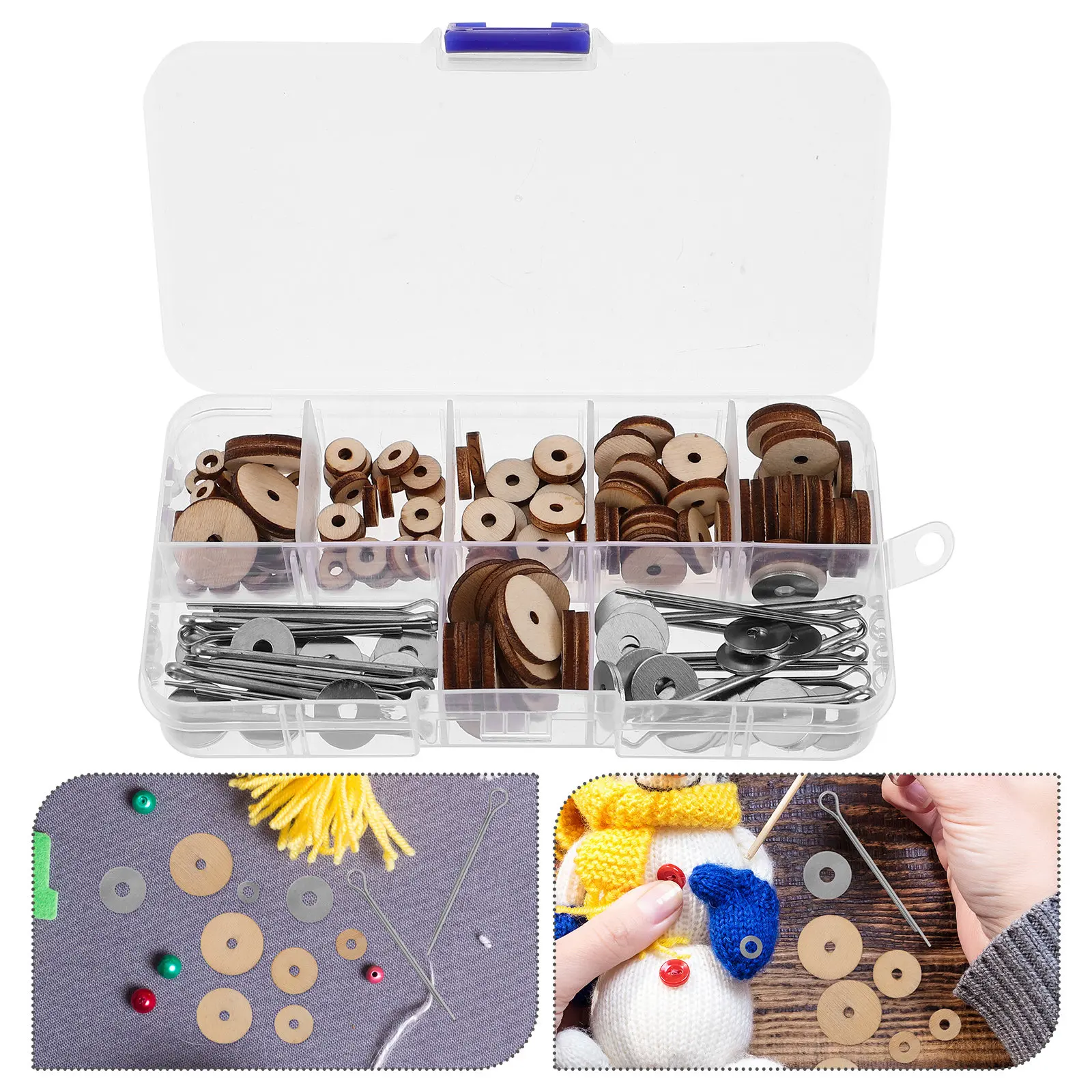 

DIY Bear Joints Accessory Set Metal Wooden Components Rotatable Limbs Crafting Enthusiasts Beginners Experienced Crafters