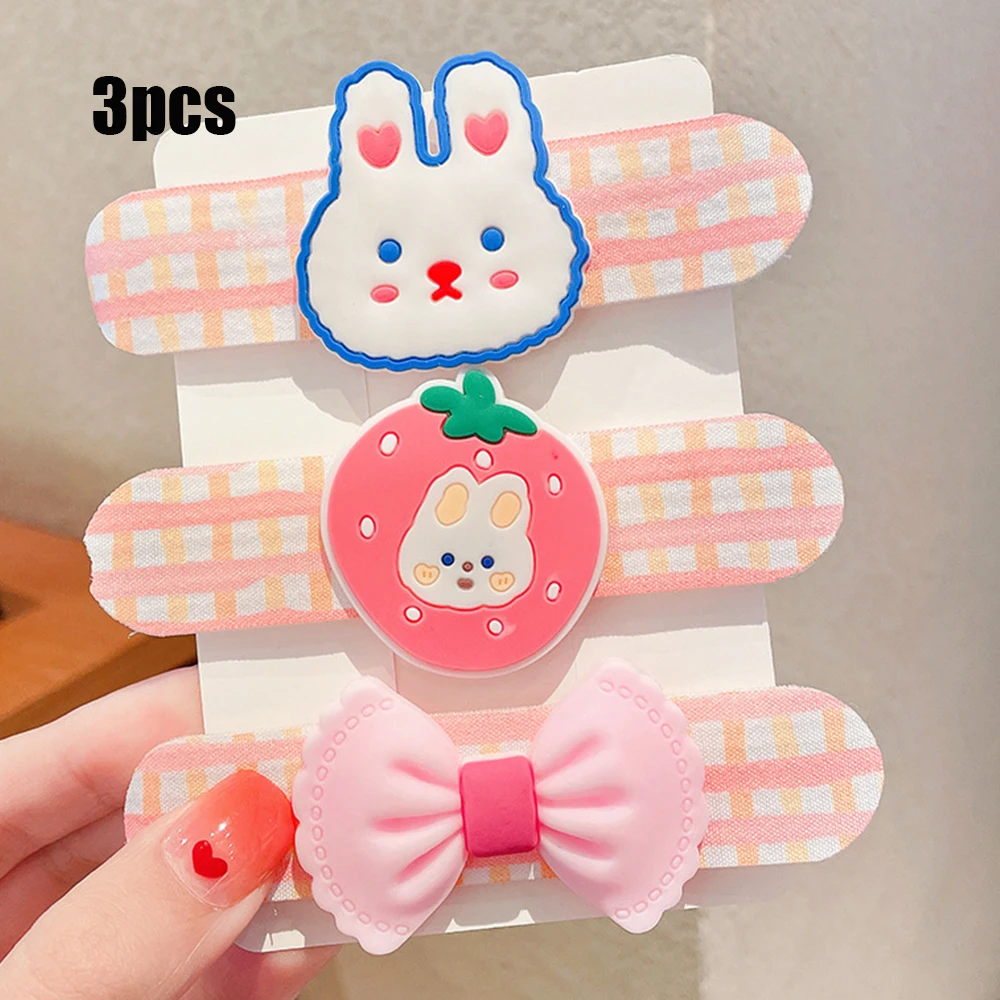 2/3/4pcs Children's Hair Patch Cartoon Velcro Hair Patch Hairband Patch Hair Clip Headwear Bow Hair Accessories