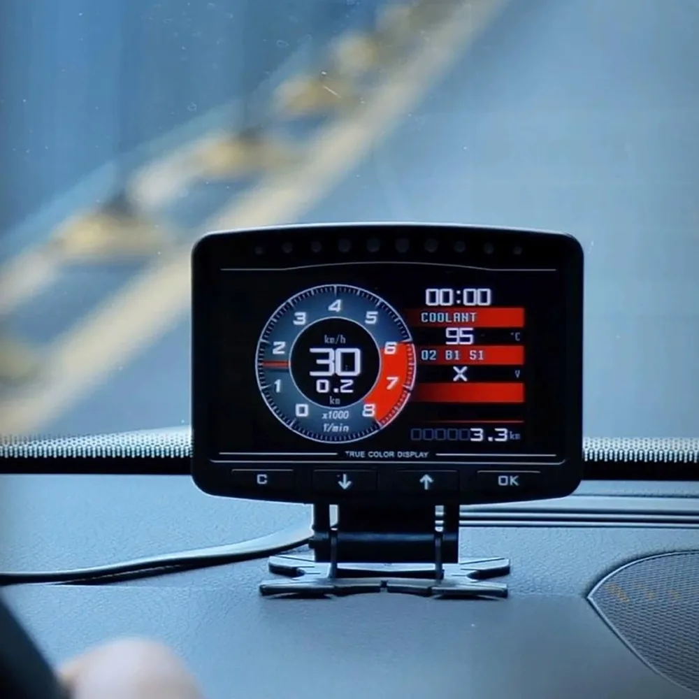 

Car Head Up Display A208 Multi Functional Smart Car OBD2 HUD Digital Meter Universal