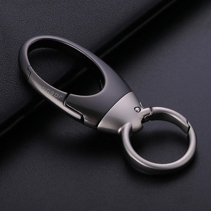 Jobon Rotatable Keychain Women Men Durable Keychain for Car Key Ring Holder Egg Shape Bag Pendant Best Gift Jewelry Accessories