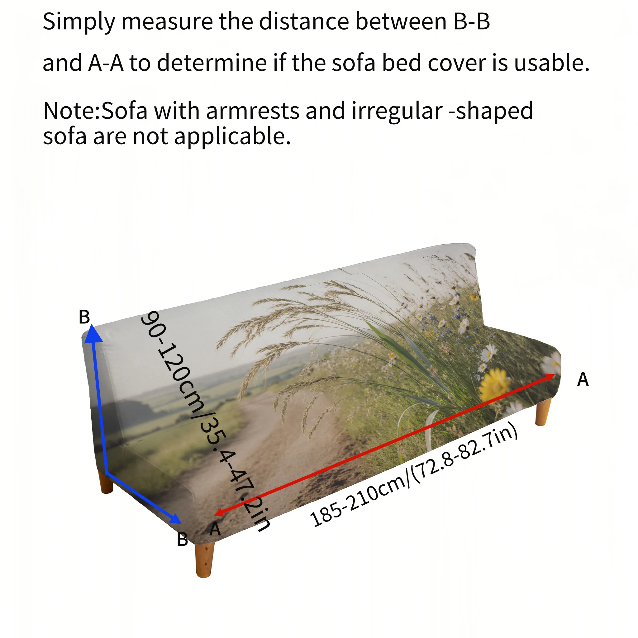 Mountain road elastic sofa bed cover, living room sofa bed cover, dustproof machine washable sofa bed cover