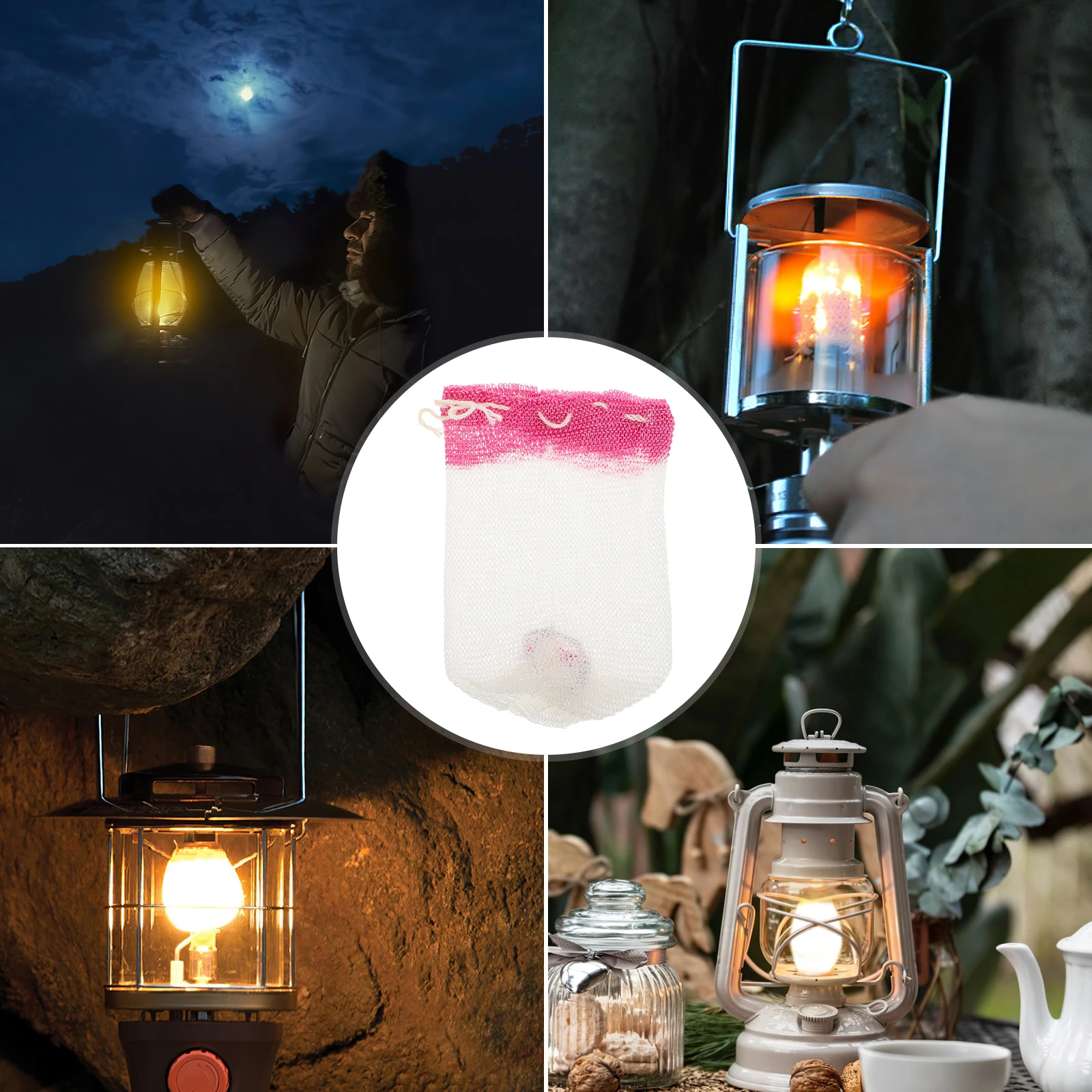 

2PCS Outdoor Lantern Mantles High Brightness Gas Lamp Shades Replacement Propane Camping Covers for Hiking Backpacking