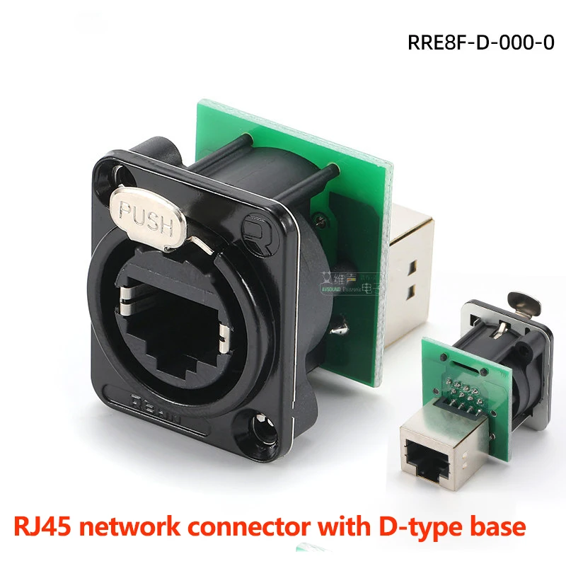 etherCON Network CAT5 CAT5e RJ45 Connector PCB /Solderless Feedthrough Receptacle Socket for Performance Screen Lighting