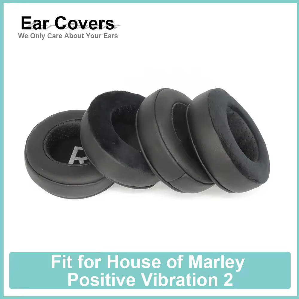 Earpads For House of Marley Positive Vibration 2 Headphone Earcushions Protein Velour Pads Memory Foam Ear Pads