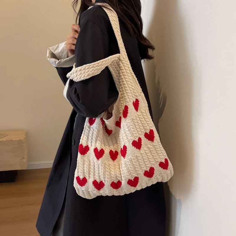 Summer Casual Woven Designer Knitted Handbags Female Shopper Totes Large Capacity Women\'s Shoulder Bag