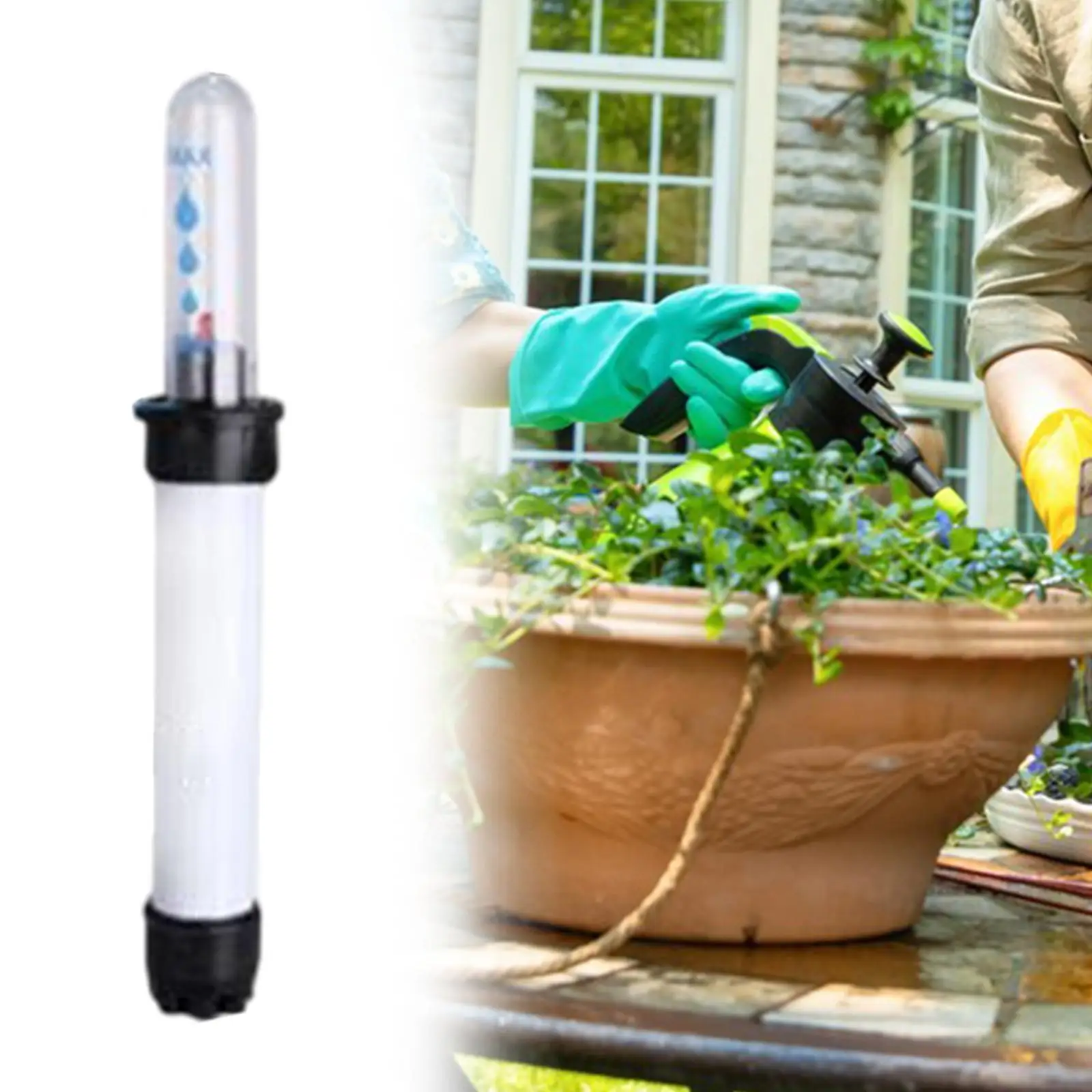 Plant Water Meter with Clear Scale Plastic Water Level Indicator for Indoor Flowerpot and Garden Planter Pots