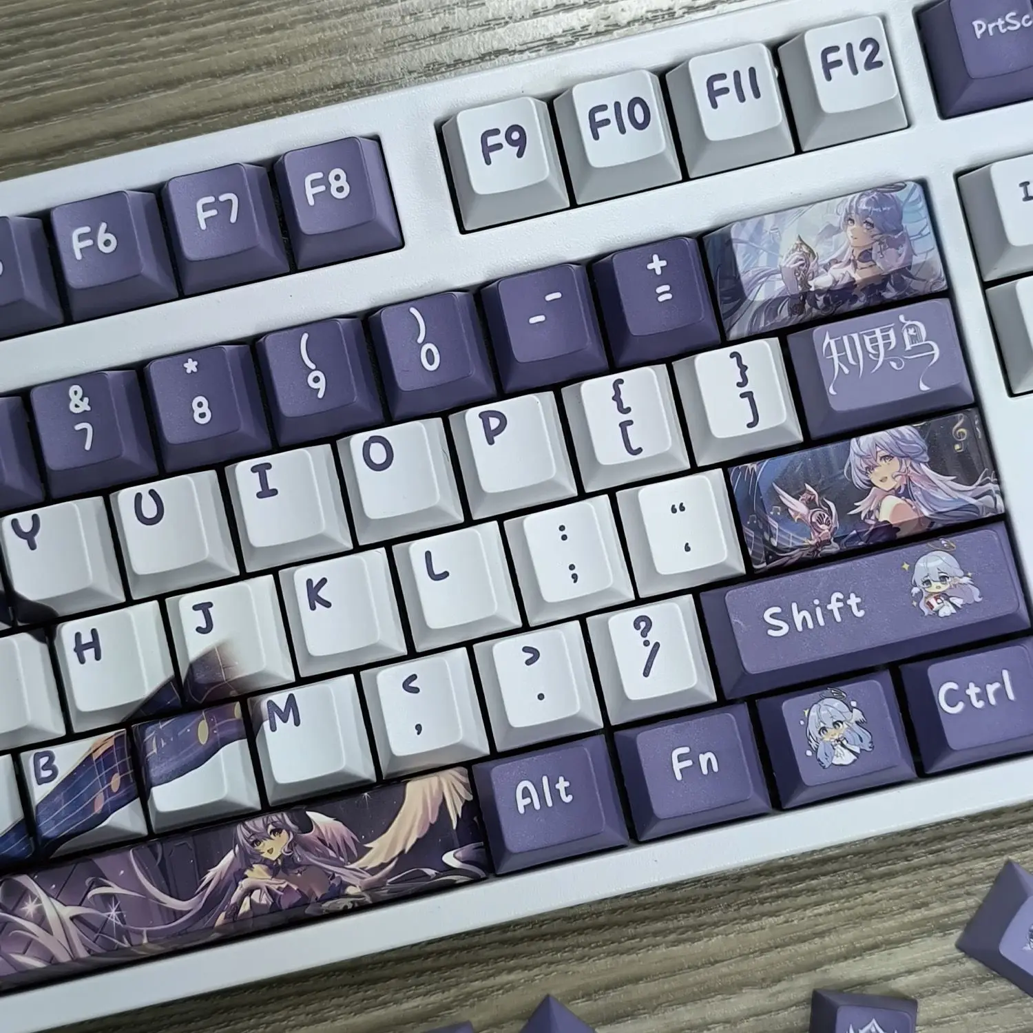 128 Toetsen/Set Spel Honkai: Star Rail Robin Schattig Meisje Pbt Keycaps Anime Games Key Caps Cherry Hoogte Voor Diy Mechanische Toetsenborden