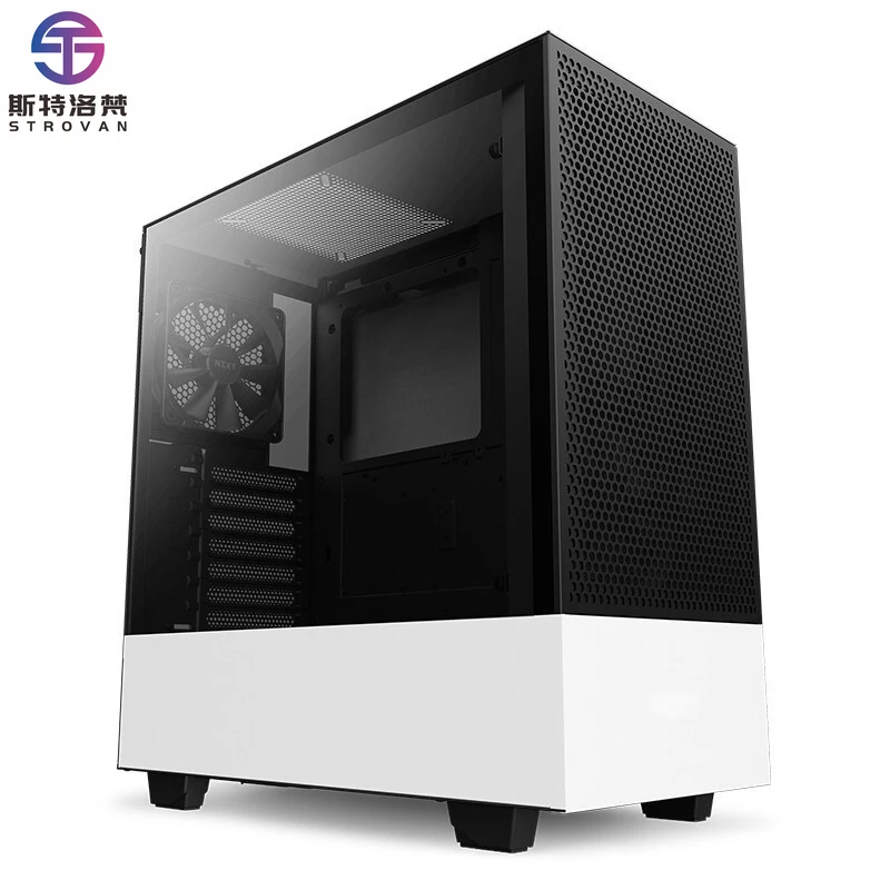 Professional Computer Case NZ-XT H510 Flow Mid-Tower Support ATX / Micro-ATX / Mini-ITX Desktop Gaming PC Case