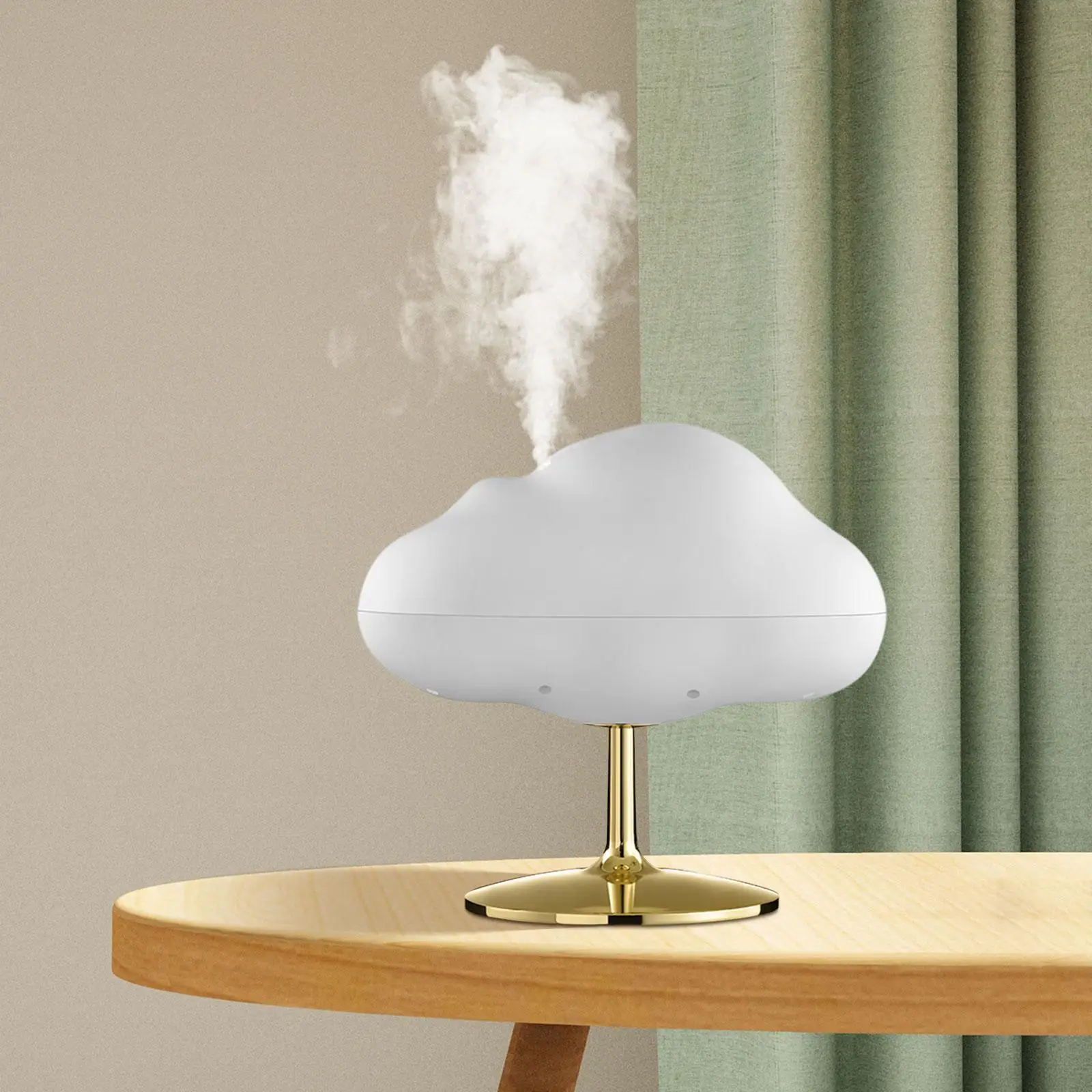Bedroom Humidifier Cloud Shaped Adjustable 270ml Night Light Cool Mist Maker Fogger Desktop Humidifier for Home Office Sleeping