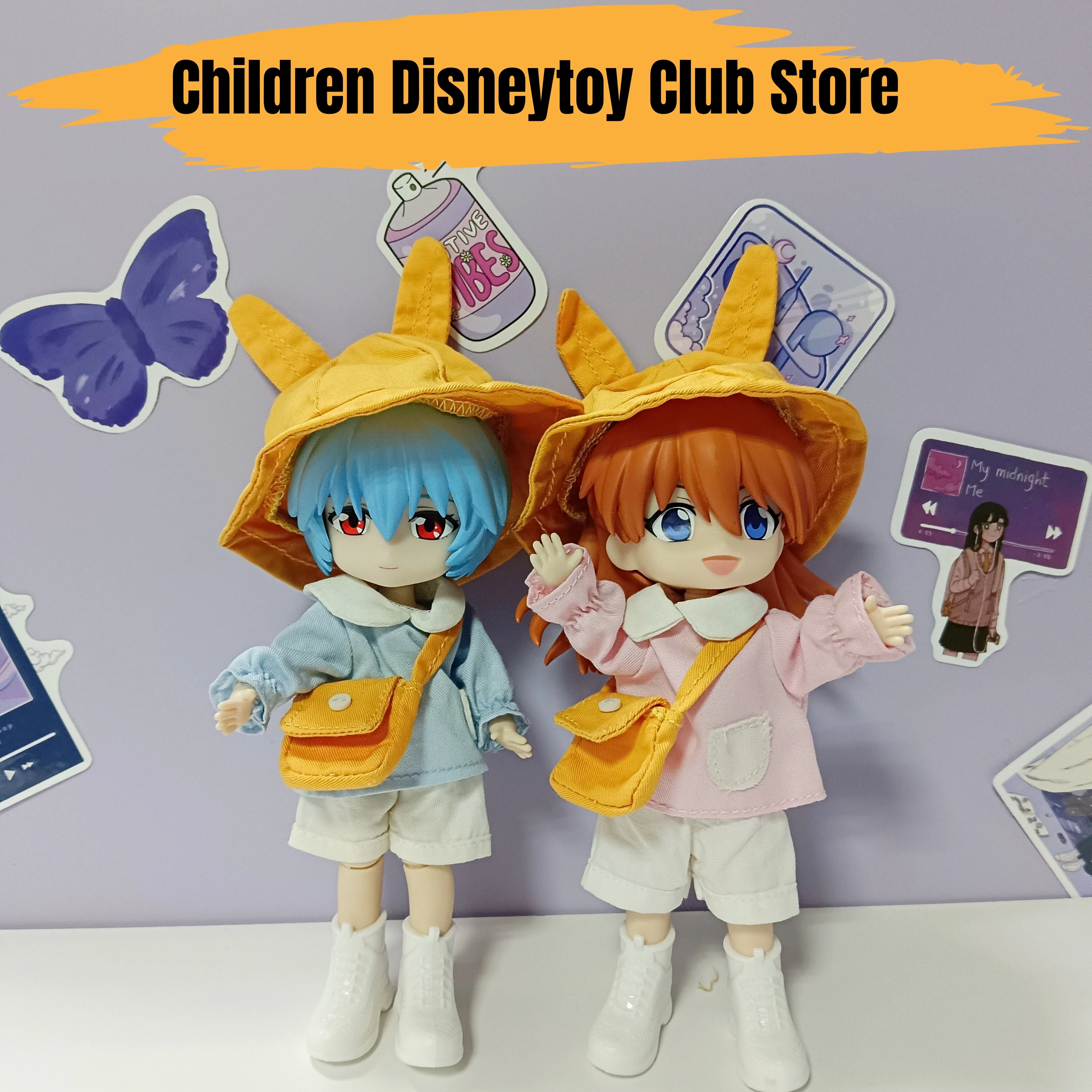 

Ob11 1/12 EVA Anime Asuka & Ayanami Rei NEON GENESIS EVANGELION BJD Model Doll Winter Clothing Commoner Action Figure Model