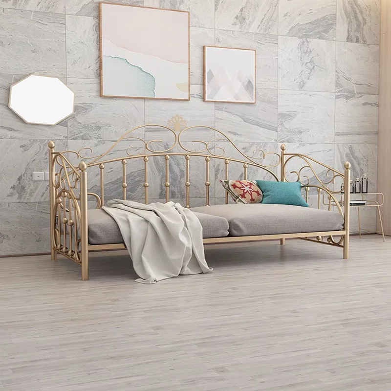 Modern sofa bed splicing multi-functional dual-purpose children's bed European style wrought iron princess bed