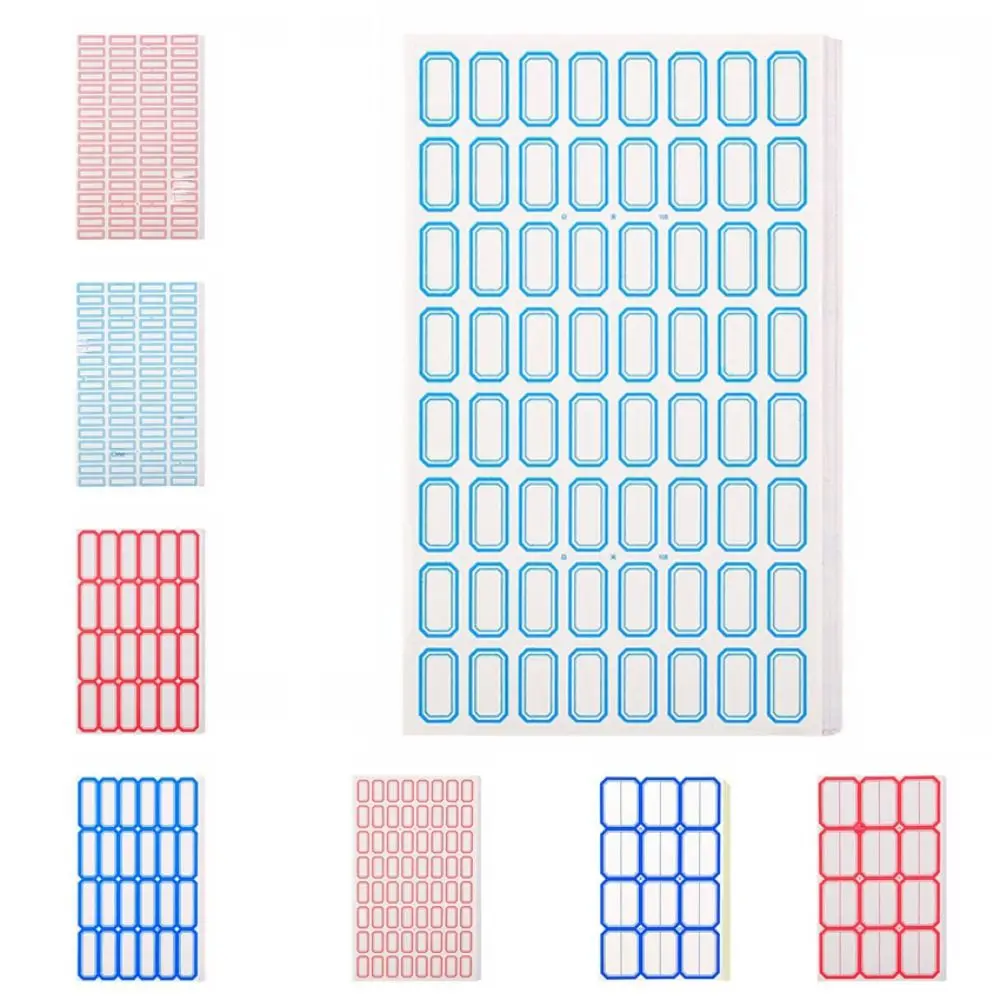 

50 Sheets/bag Handwritten Handwritten Price Stickers Price Paper Pastable Self-adhesive Label Stickers Blue/red Assorted