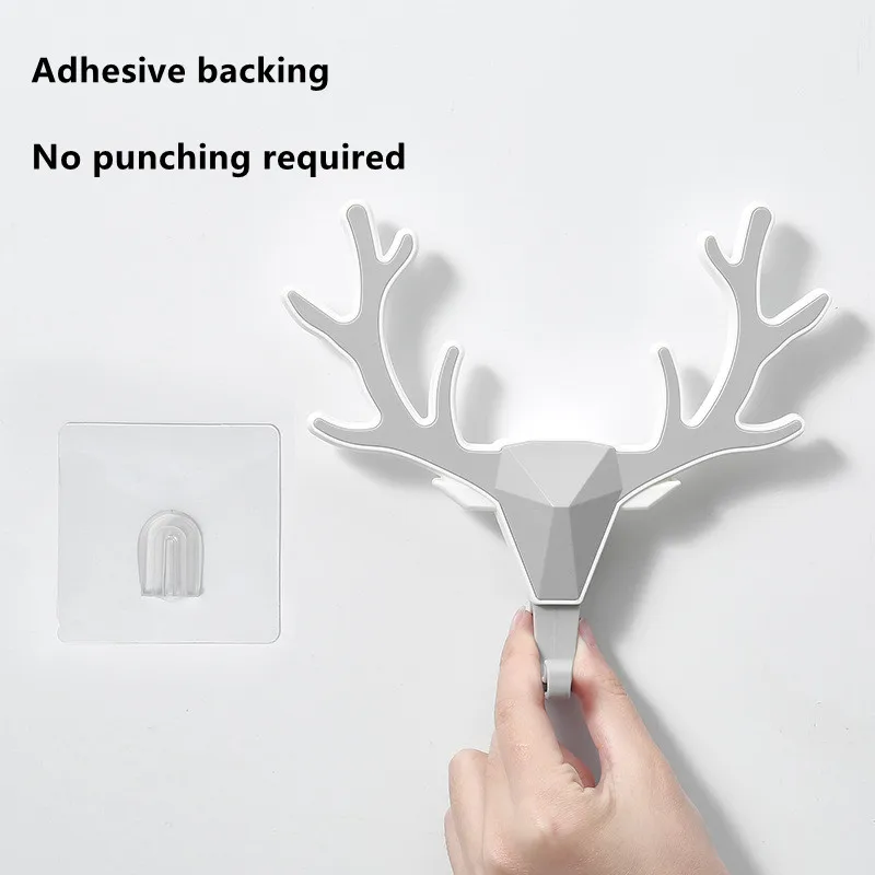 Deer Horns Hanger Rack Creative Hooks Home Door Keys Cloth Coat Wall Hanging Hooks Decoration For Home Towel Hanger Storage Hook