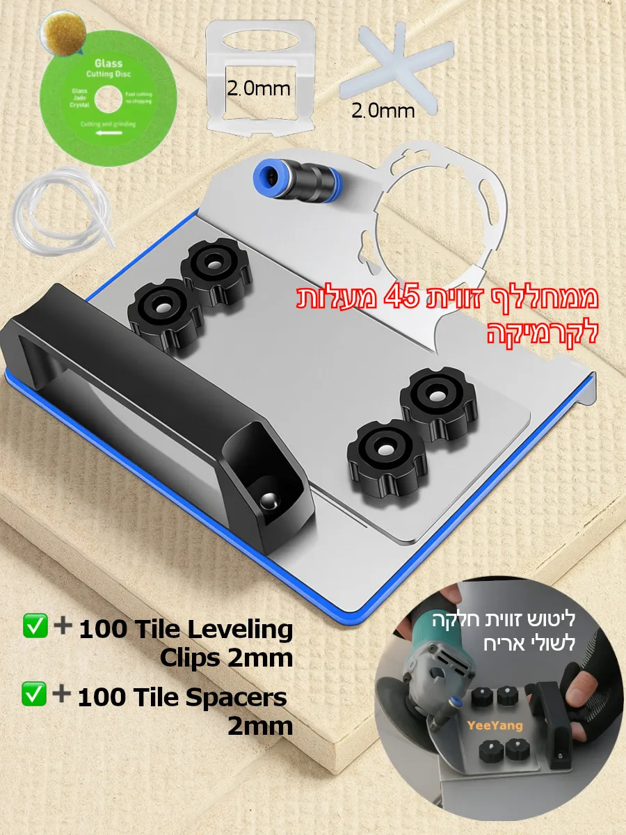 45 Degree Angle Grinder Stand Holder For Tile 45 Chamfer Cutting Metal Ceramic Chamfering Tool Bracket Portable