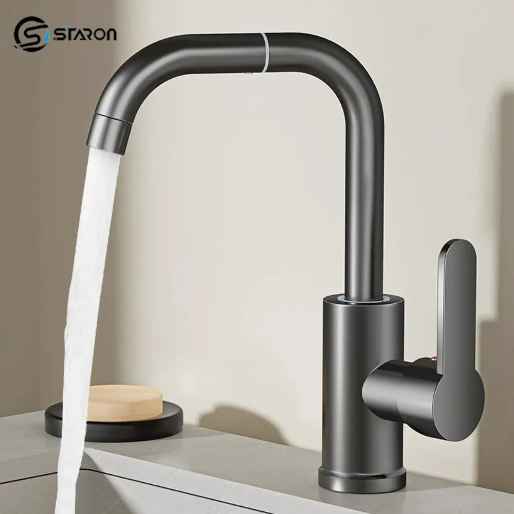 

STARON Bathroom Basin Mixer Bathroom Basin Faucet 720° Rotatable For Sinks Stainless Steel Hot And Cold Mixer Tap Accessories
