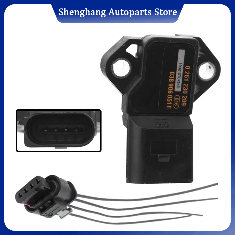 

038906051E Intake Air Pressure Sensor MAP Sensor For Audi A4 S4 A5 S5 A6 S6 A8 S8 Q5 TT TTS Seat Exeo VW Camper Transporter