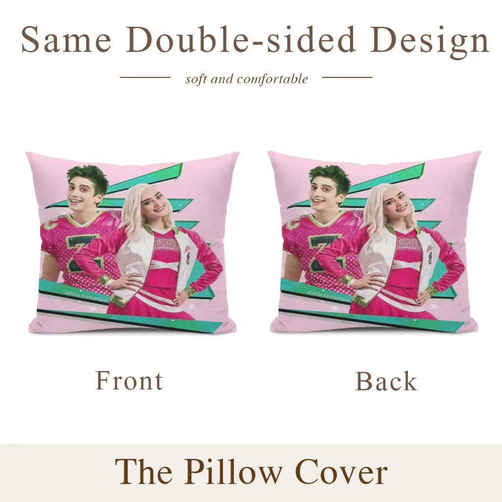 Zed and Addison - Zombies - Love Cushion Office Classroom Chair Cushion Couch Pillow Bedroom Floor Winter Thick